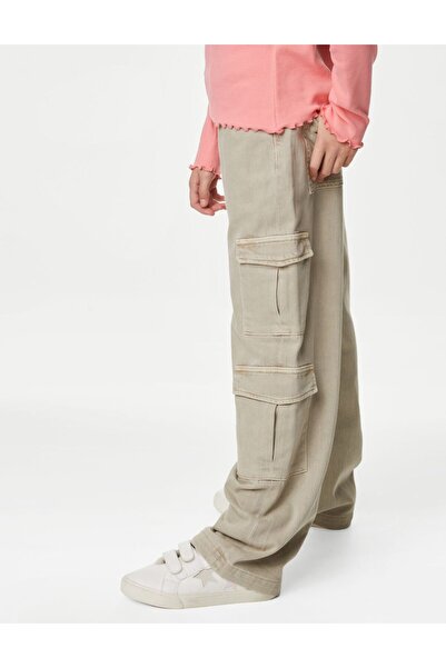 Marks & Spencer Straight Denim Kargo Jean (6-16 Yaş)