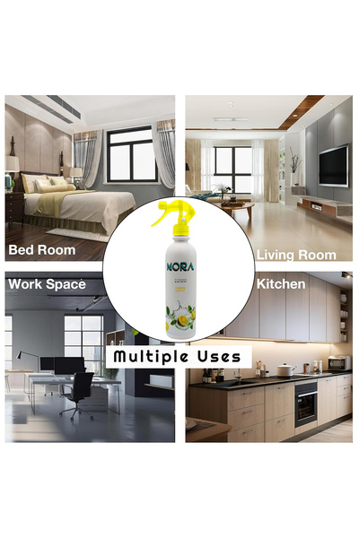 Nora Lemon Air Freshener Spray, 460ml, Long-lasting Scent For Home, Office, And Car Use