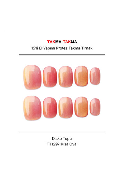 Takma Takma M Beden 15'li Ten Rengi Kısa Yuvarlak TT1297 Tekrar Kullanılabili...