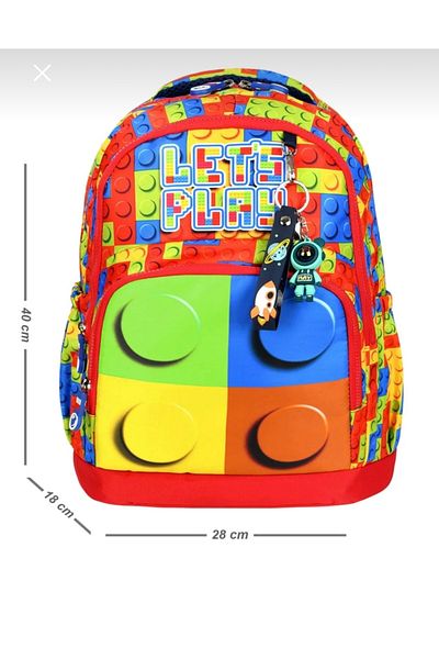My Easy Shop School Bag Set of 3 Bag-Nutrition-Pencil Holder Keychain Gift