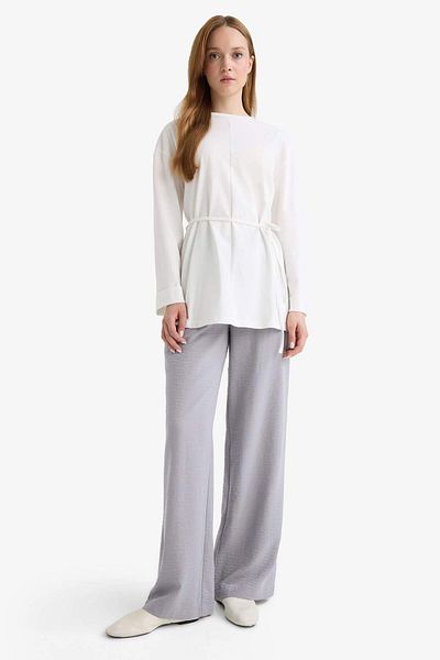 DeFacto Loose Fit Crew Neck Long Sleeve Tunic F4850Ax25Au