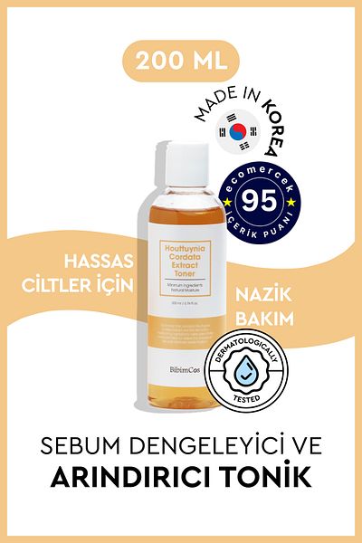 Bibimcos Houttuynia Cordata Extract Toner 200 ml – Reinigendes Tonikum