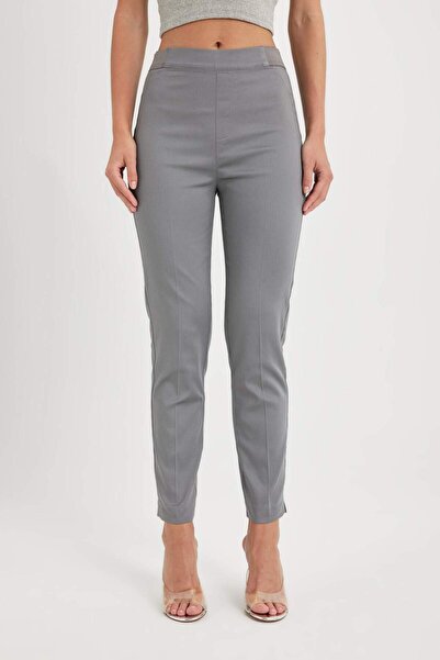 DeFacto Sigaret Satin Fabric Pants Regular Waist Straight Leg J8743Az25Sm