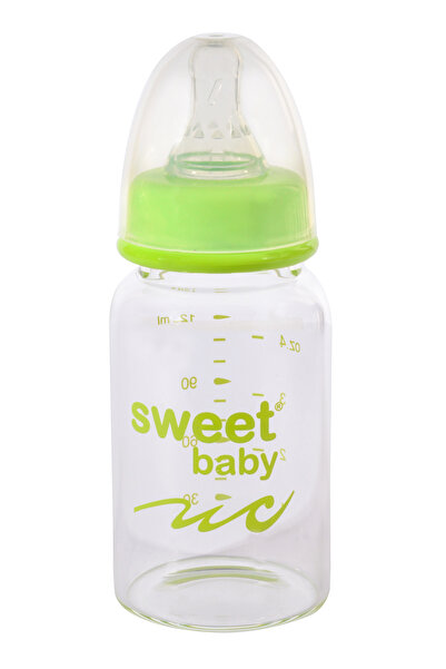 SWEET BABY Kristal Isıya Dayanıklı Cam Biberonlar 250 ml Yeşil