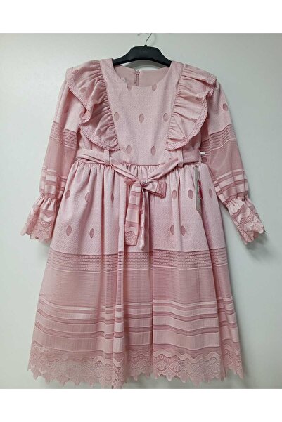 Tivido Elastic Sleeve Patterned Ruffle Lined Dress