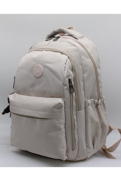 Tiny Kulomi School Backpack Unisex Water Resistant Fabric School Bag Tni2500 Beige