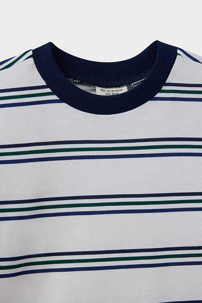 DeFacto Tricou cu mânecă lungă cu dungi pentru bebeluși F3232A525AU