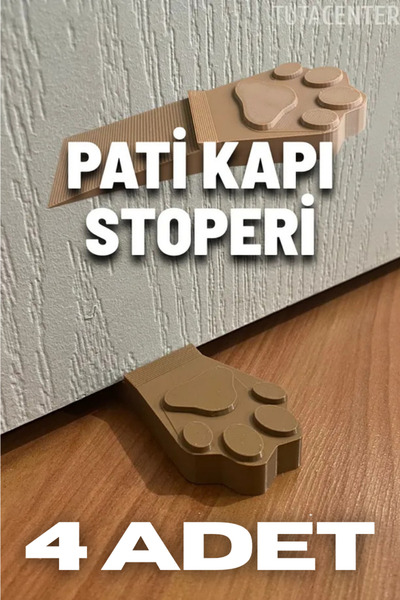 TUTACENTER Paw Door Stopper - Door Stopper 4 Pieces (Decorative Paw Shaped Do...