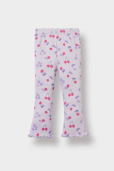 DeFacto Baby Girl 2-Piece Set Patterned Ribbed Camisole Short Sleeve T-Shirt Leggings F3510A525Au