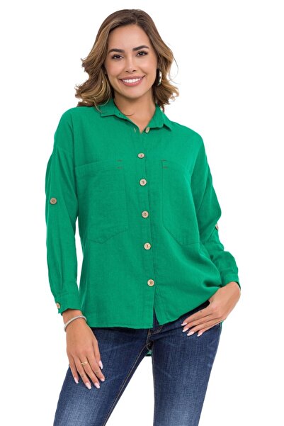 Cipo & Baxx Wh132 Basic Yazlık Keten Gömlek