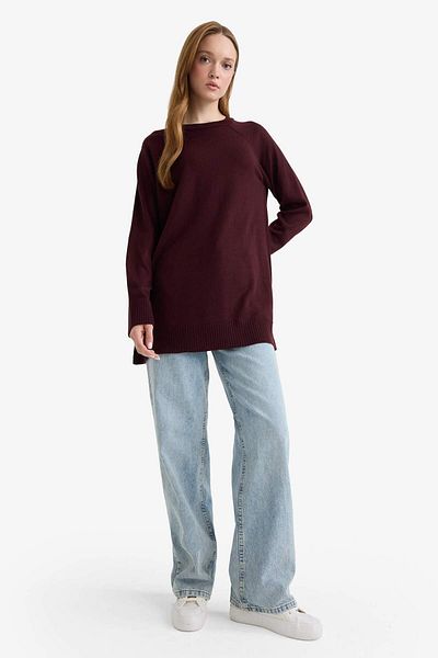 DeFacto Regular Fit Crew Neck Basic Απλό Μακρυμάνικο Μπλουζάκι C4474AX25WN