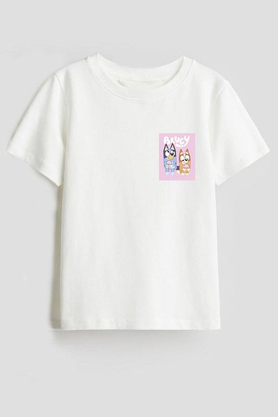 Monila Girl's Cotton Crew Neck Printed Tshirt