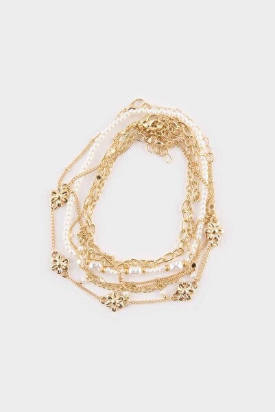 DeFacto Women's 6-Piece Gold Anklet F3982Axns