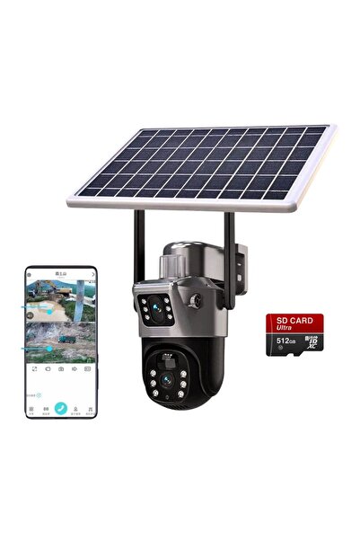 hoffmans Κορυφαίας ποιότητας ηλιακή κάμερα 4G, διπλός φακός, ανίχνευση ανθρώπ...