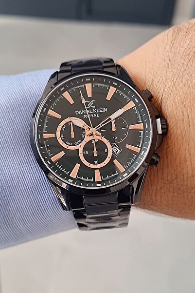 Daniel Klein Yeni Model Yeşil Kadran Siyah Çelik Bilezik Takvimli Erkek Kol S...