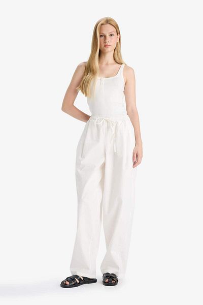 DeFacto Coool Barrel Fit Normal Waist Poplin Trousers F8050Ax25Sm