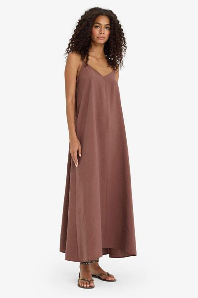 DeFacto V Neck Modal Strap Maxi Dress F6466Ax25Sm