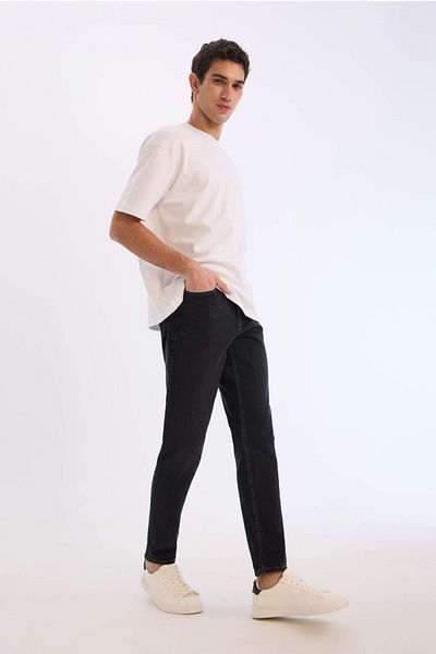 DeFacto Slim Tapered Fit Skinny Fit Κανονική μέση στενό παντελόνι Jean D9335AX25SP