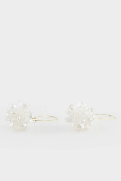 DeFacto Women's White Floral Dangle Earrings F0889Axns