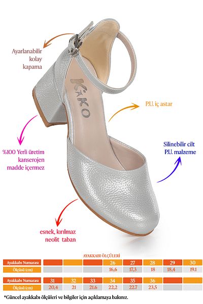 Kiko Kids Angelica Daily Fetiță Sandale Cu Toc 3 Cm Pantofi Rochie De Seară