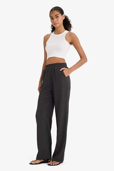 DeFacto Wide Leg Flexible Waisted Wide Leg Twist Pants F6291Ax25Sm