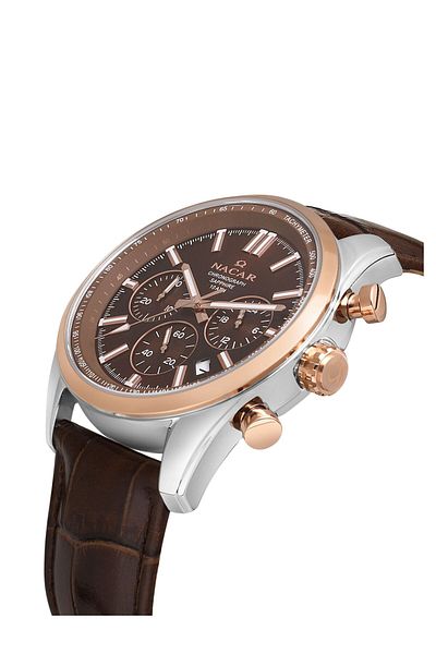 Nacar Safir Glass Sports Brown Men's Wristwatch Nc34- 290713 -Ekl2