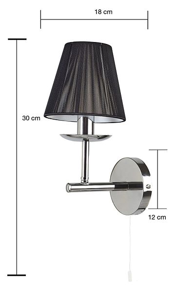 Bozyaka Aydınlatma Esila Decorative Hat Wall Sconce Chrome Antique (with String Key) Modern Interior