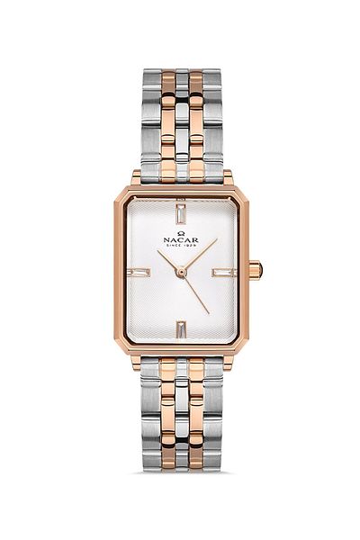 Nacar Silver - Rose Women's Wristwatch Nc35- 390921 -Esm-Set