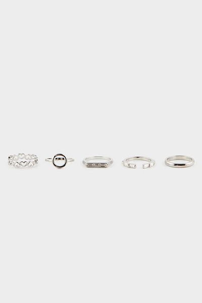DeFacto Women's 5-Piece Gold Ring F1320Axns