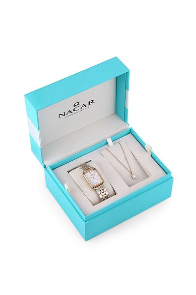 Nacar Silver - Rose Women's Wristwatch Nc35- 390921 -Esm-Set