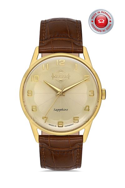 Nacar Safir Glass Classic Brown Men's Wristwatch Nc34- 290865 -Dcl2