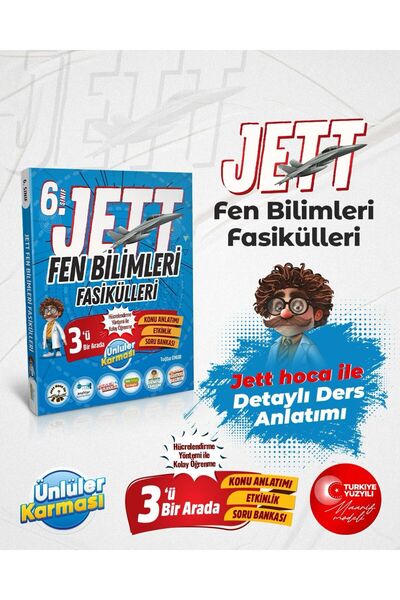 Ünlüler Karması Yayınları 2025/2026 Basım 6. Sınıf Jett Fen Bilimleri Fasikül...