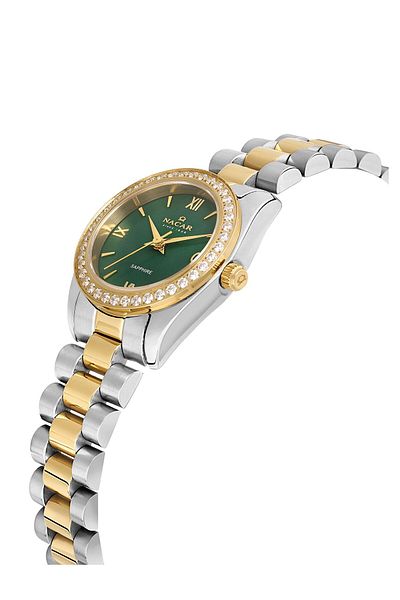 Nacar Sapphire Glass Silver - Gold Women's Wristwatch Nc34-39A427-Cnms