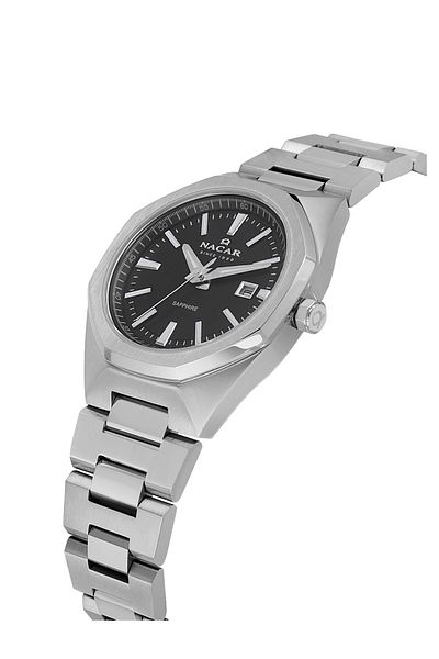 Nacar Sapphire Glass Sport Silver Woman Wristwatch Nc08-39430494-Abm