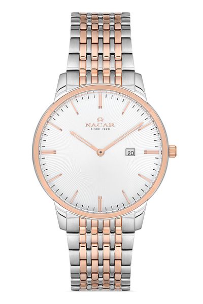Nacar Classic Silver - Rose Men's Wristwatch Nc17- 2920356 -Esm
