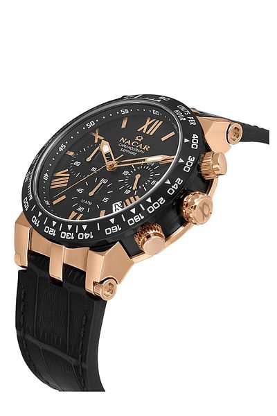 Nacar Sapphire Glass Sports Black Men's Wristwatch Nc34-29B679-Rbl1