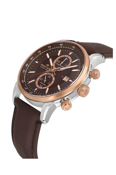 Nacar Sapphire Glass Brown Sports Men's Wristwatch NC33-298221-EKL2