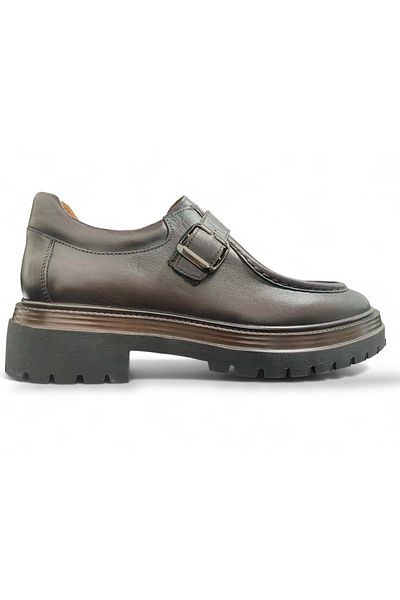 LUCIANO BELLINI Ανδρικά δερμάτινα παπούτσια casual C22518 - Καφέ - 44