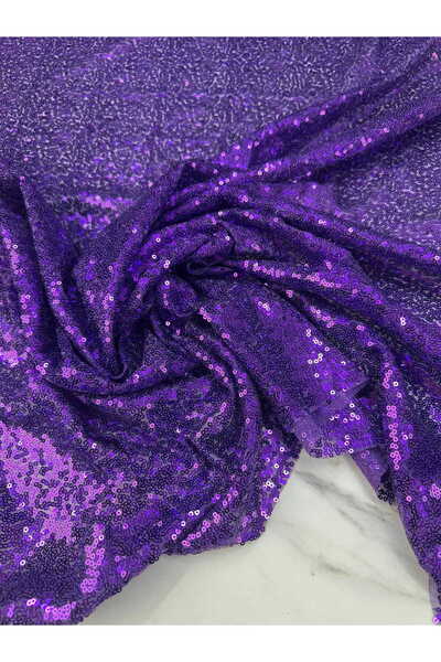 ipekkumaş Mor 3 Milim Elbiselik Şalvarlık Payet Kumaş Ürünümüz Adet Olarak Sa...