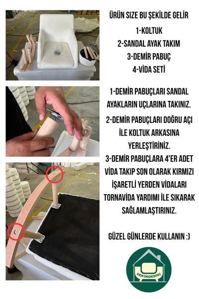 DEKOR MOBİLYACIM Comfort Sallanan Sandalye ve Puf
