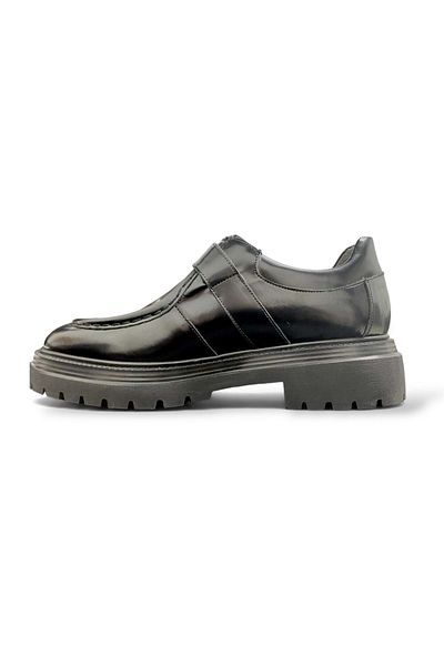 LUCIANO BELLINI Men's Leather Casual Shoes C22518 - Black - 42