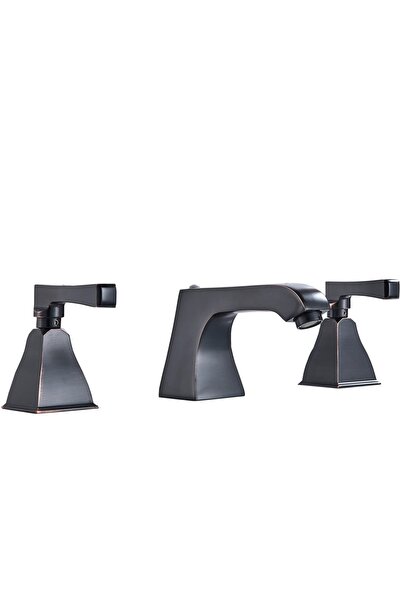 CasaVie Baterie De Lavoar Cu Design Minimalist, Doua Manere, Negru Mat, Cod 1308