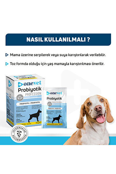 OneVet Probiyotik Şase Köpekler Için Sindirmeye Ve Yardımcı Takviye Vitamini 7x1gr