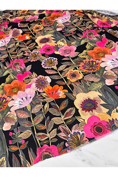 ipekkumaş Çiçek Desen Elbiselik Gömleklik Krep Kumaş Ürünümüz Adet Olarak Sat...