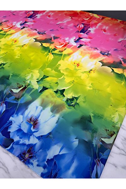 ipekkumaş قميص من قماش الكريب بنمط ملون، يتم بيع منتجنا قطعة واحدة 1 متر