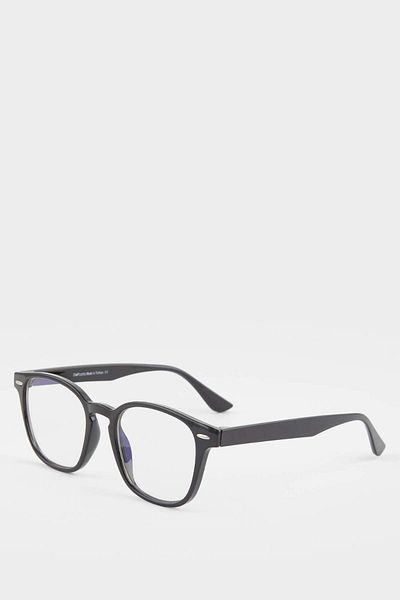 DeFacto Unisex Blue Glass Black Frame Reading Glasses F6066Axns