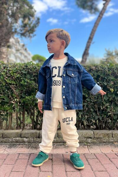 Monila New Season Unisex Seasonal Children's Jeans Shirt with Front Snaps