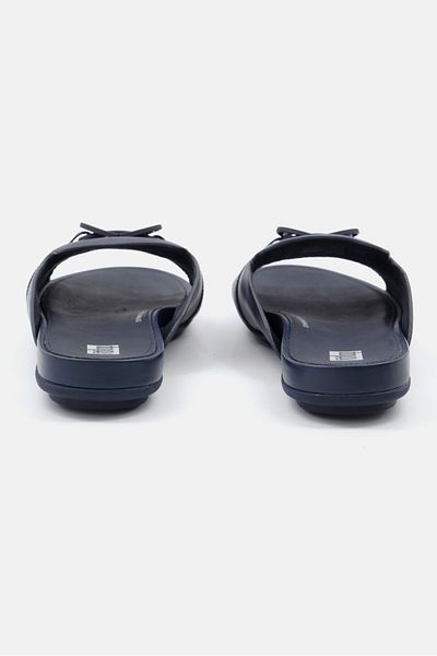 Fitflop Women Gracie Rubber Circlet Leather Flats, Navy