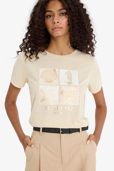 DeFacto Regular Fit Crew Neck Sea Printed Short Sleeve T-Shirt F5104Ax25Sm