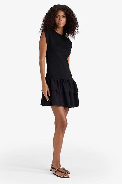 DeFacto Crew Neck Short Sleeve Mini Dress F6116Ax25Sm